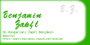 benjamin zapfl business card